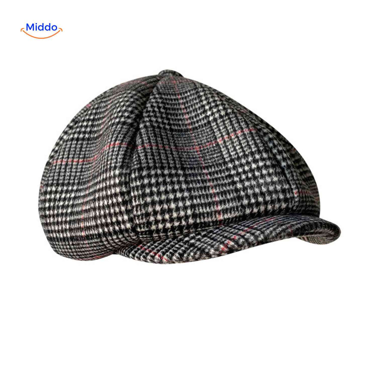 blinderstyle cap grijs ruit wollen pet www.middo.nl