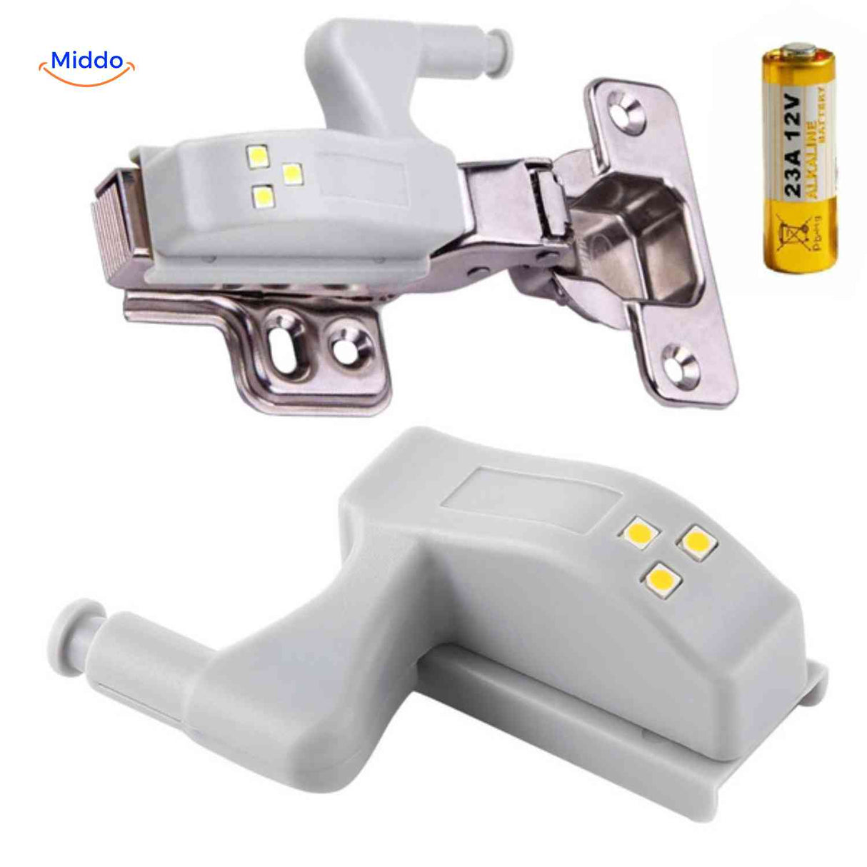 cabintra lamp met scharnier en 3 leds inclusief 23a12v batterij www.middo.nl