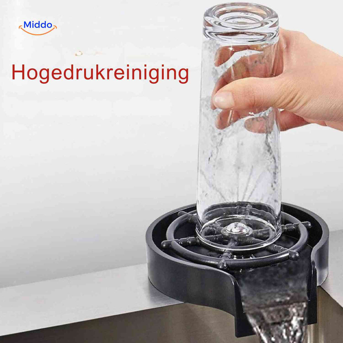 cleantap glazenwasser krachtige waterstraal www.middo.nl
