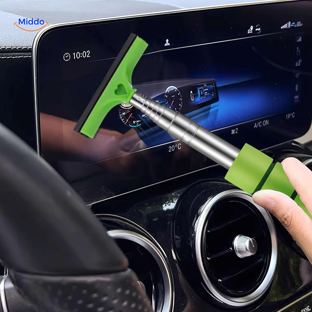 clearwipe autoruitenreiniger schermreiniger voor dashboard en navigatie www.middo.nl