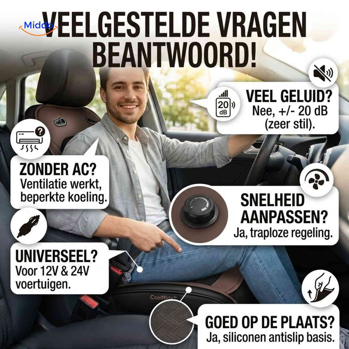 coolride stoelkussen veelgestelde vragen autostoel kussen www.middo.nl