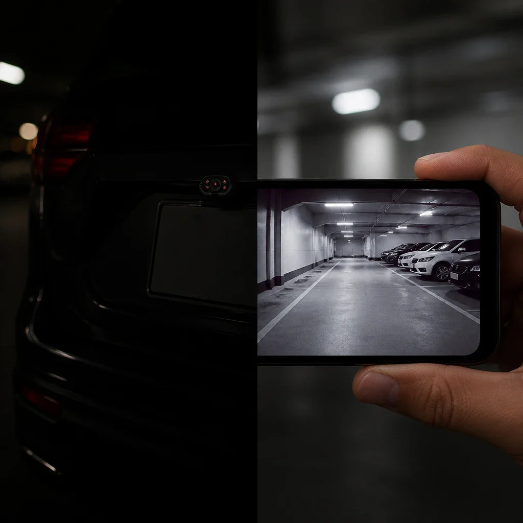 EasyCam Pro voor en na – vergelijking gewone camera vs nachtzicht kwaliteit