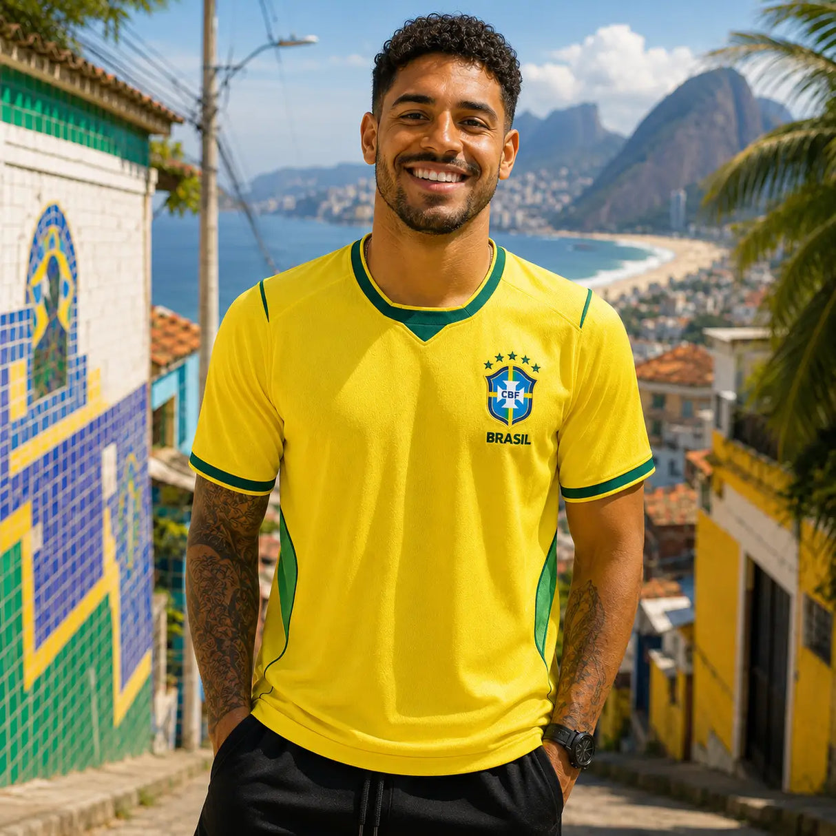 FIFA WK 2026 supportersshirt Brazilië geel voetbalshirt voor heren