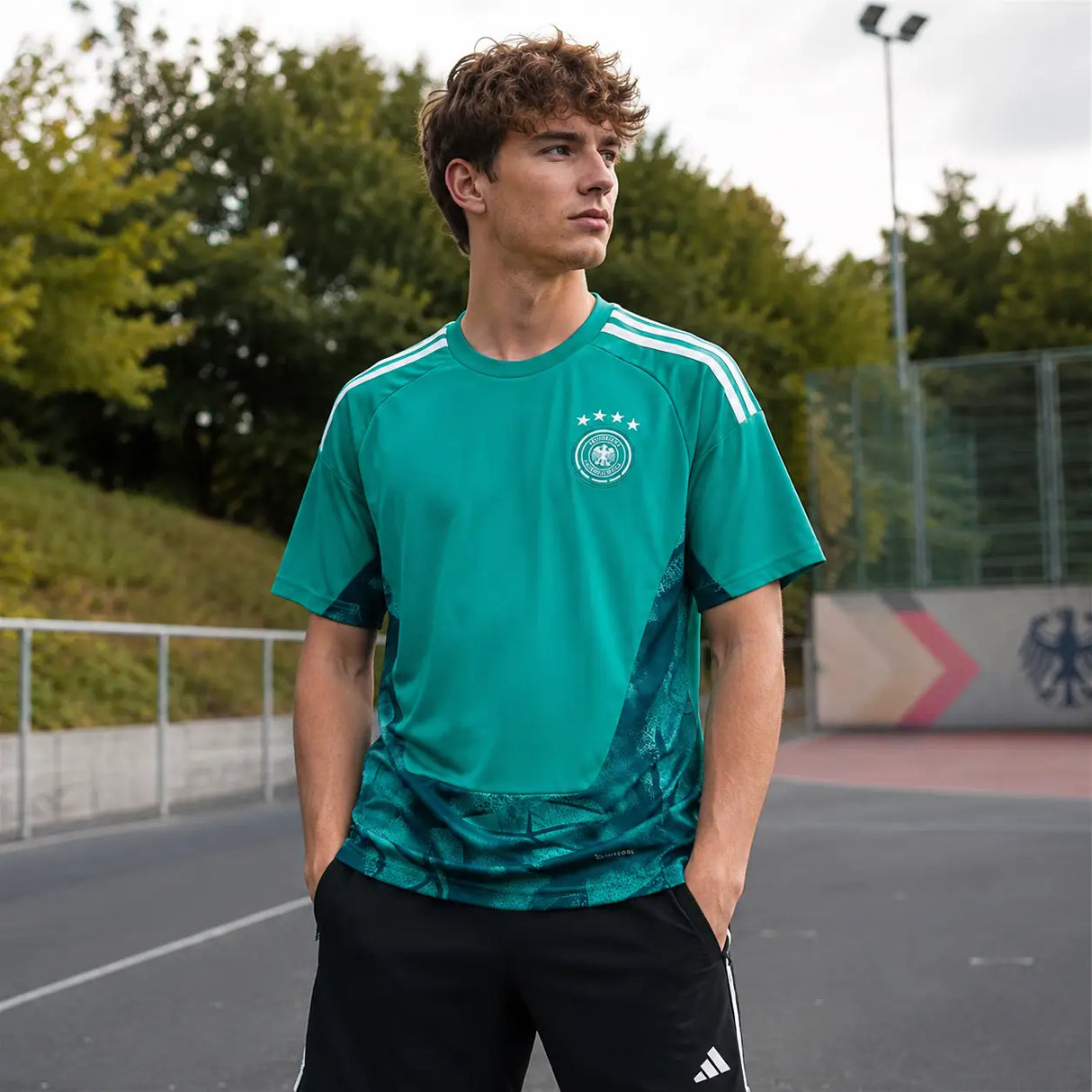 FIFA WK 2026 supportersshirt Duitsland groen voetbalshirt voor heren