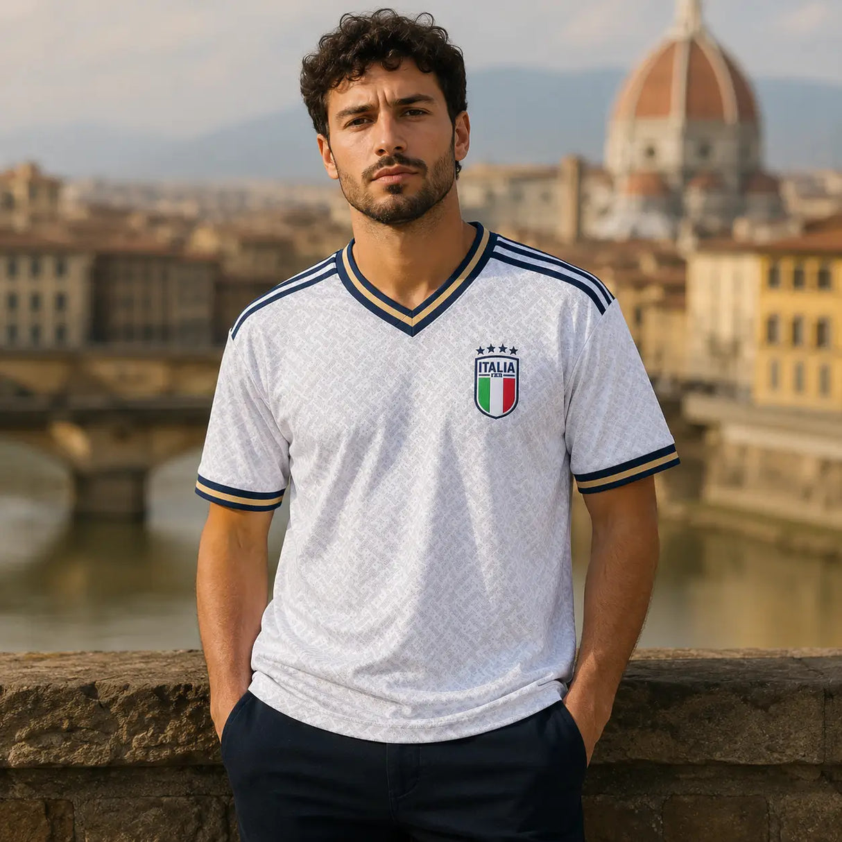 FIFA WK 2026 supportersshirt Italië wit voetbalshirt voor heren