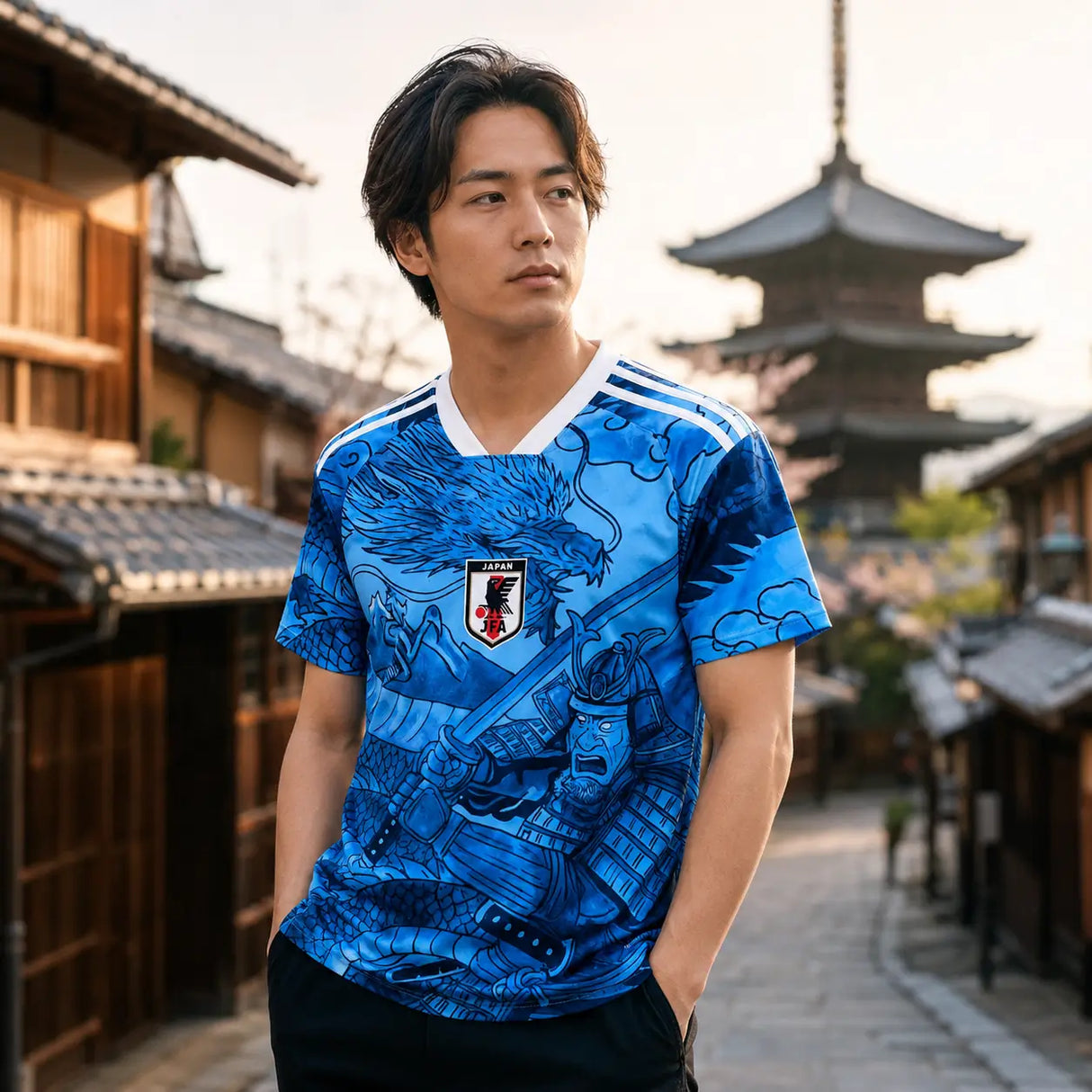 FIFA WK 2026 supportersshirt Japan blauw voetbalshirt voor heren