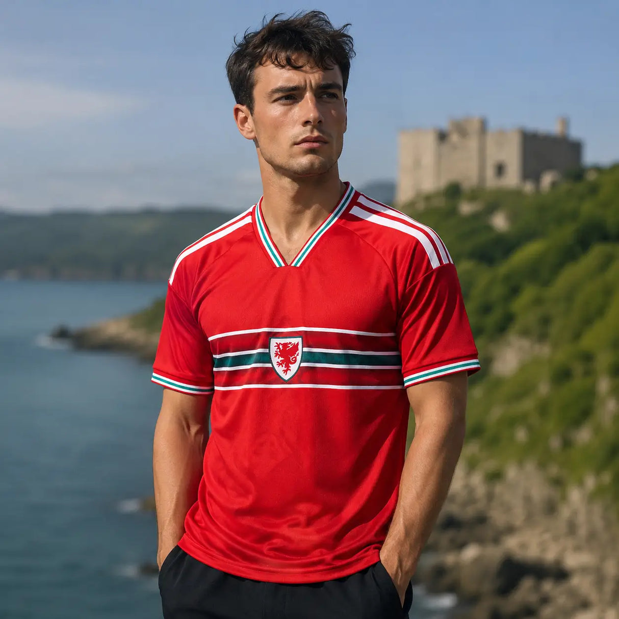 FIFA WK 2026 supportersshirt Wales rood voetbalshirt voor heren