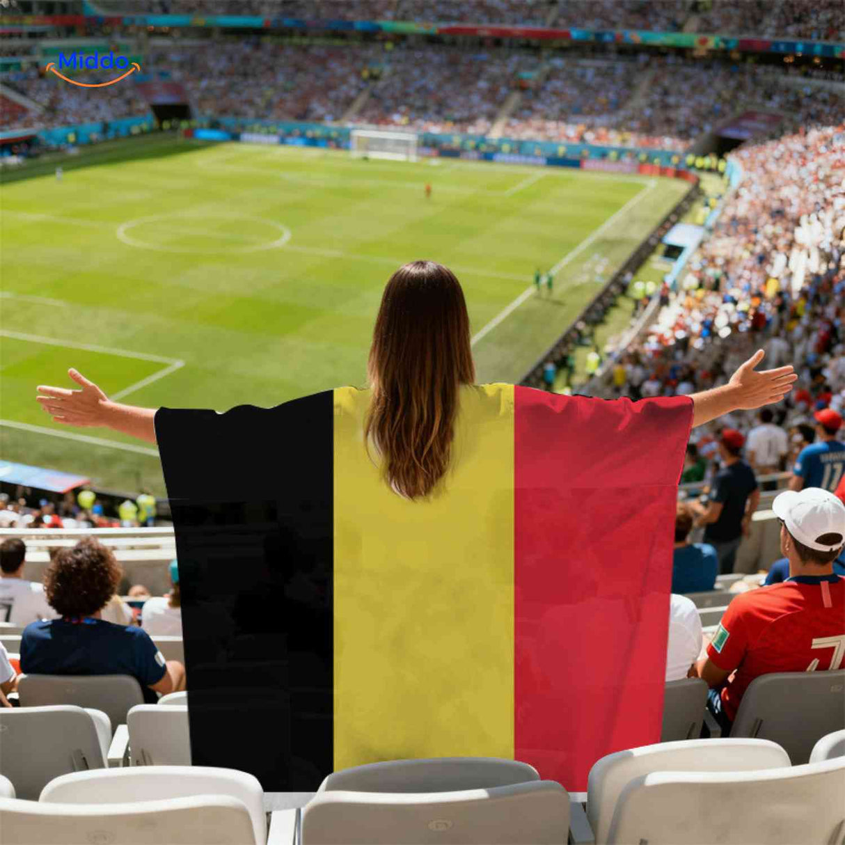 flagora cape belgie vlag cape stadion supporter www.middo.nl