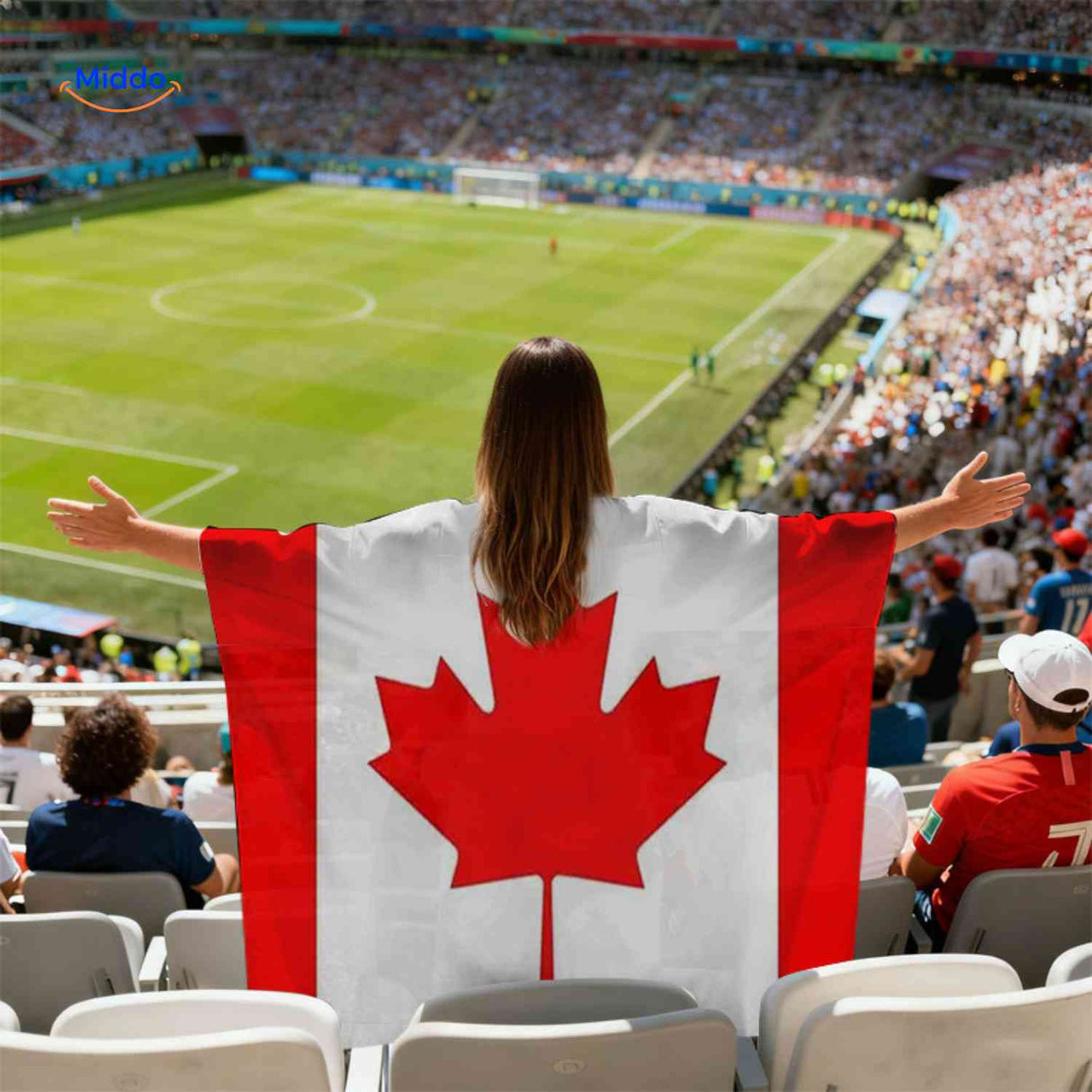 flagora cape canada vlag cape stadion supporter www.middo.nl