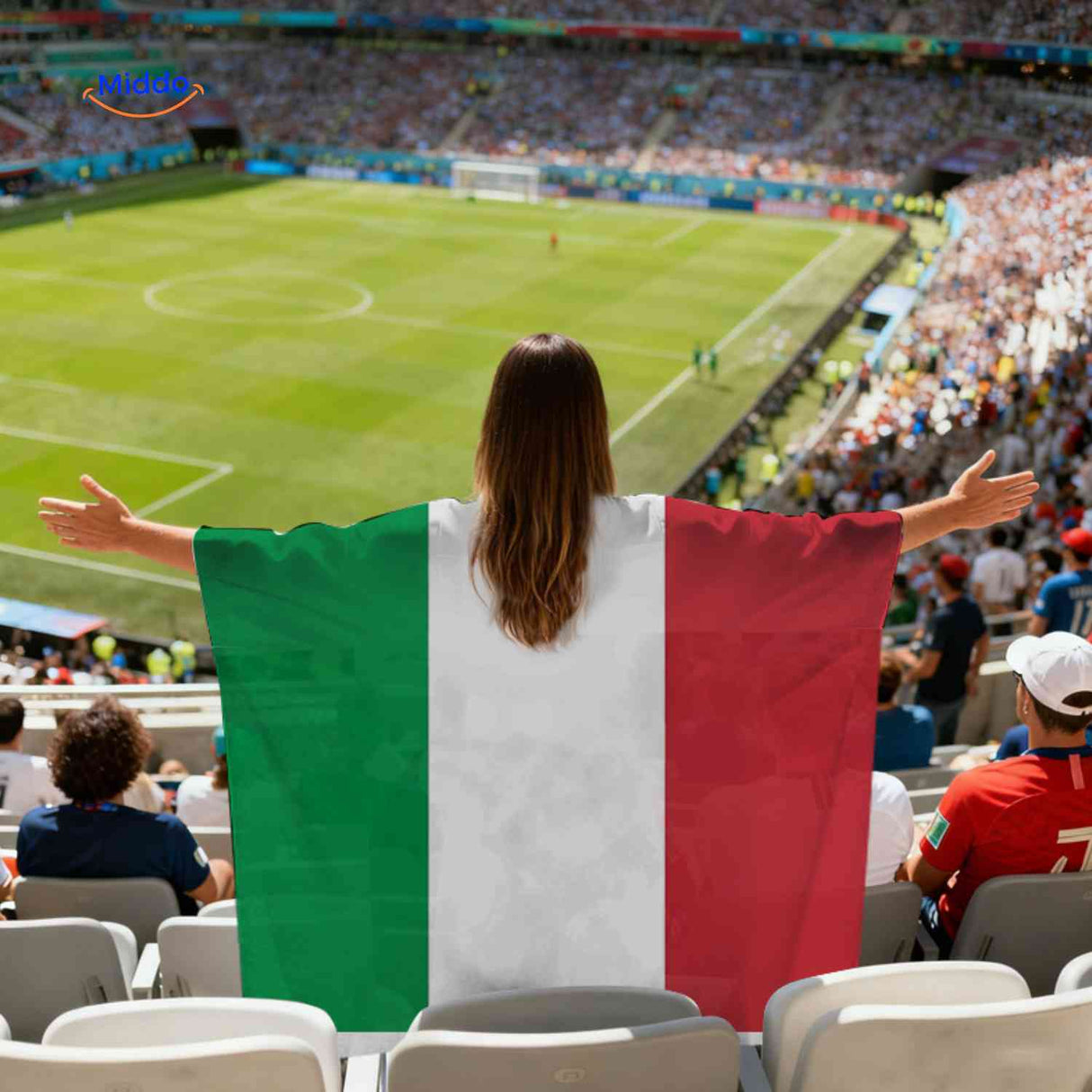 flagora cape italie vlag cape stadion supporter www.middo.nl