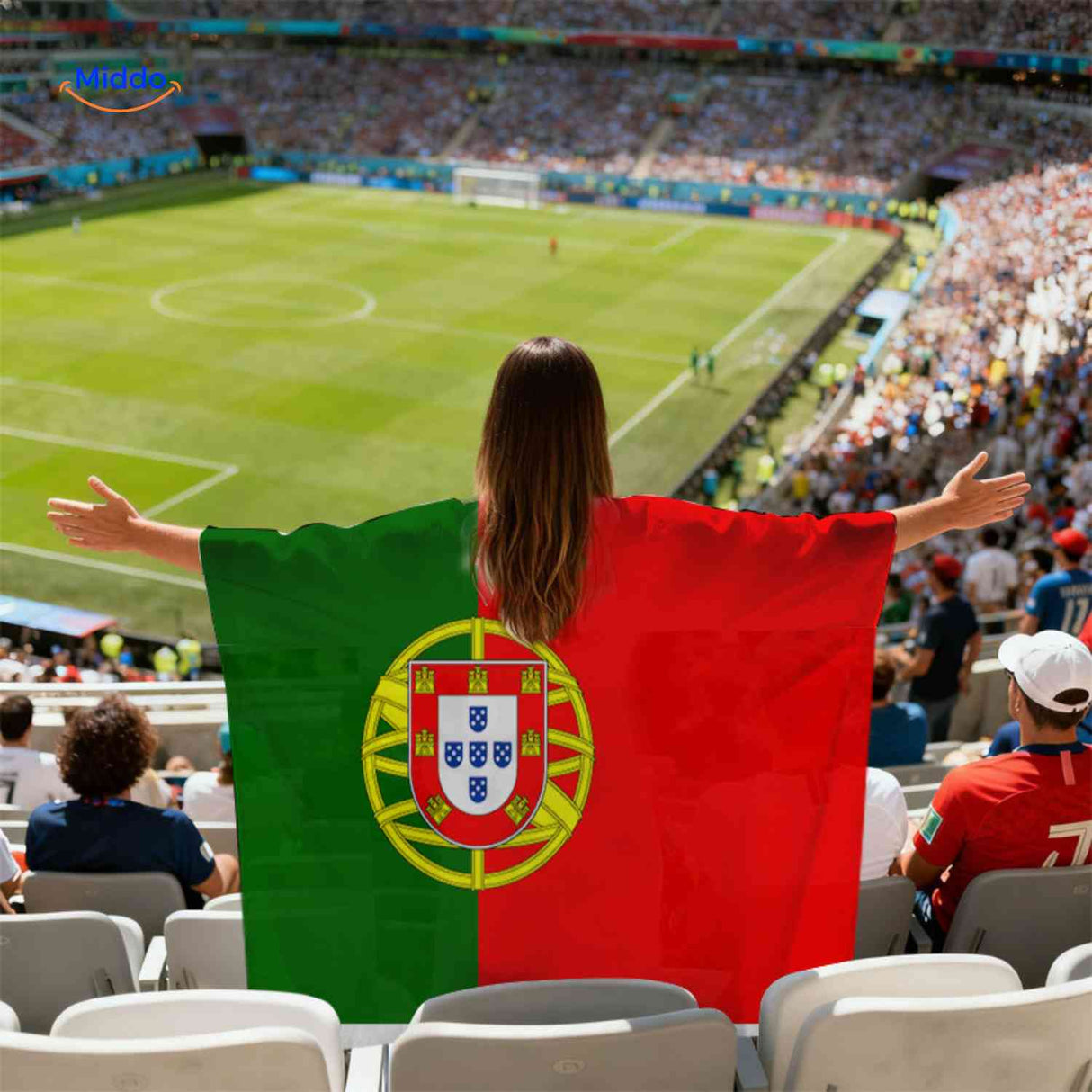 flagora cape portugal vlag cape stadion supporter www.middo.nl
