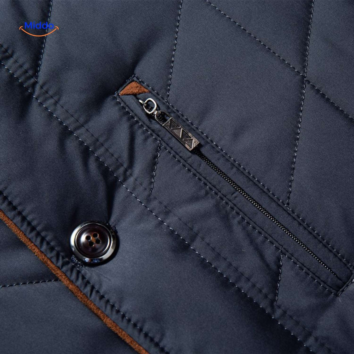froston jas heren closeup rits en knopen detail www.middo.nl
