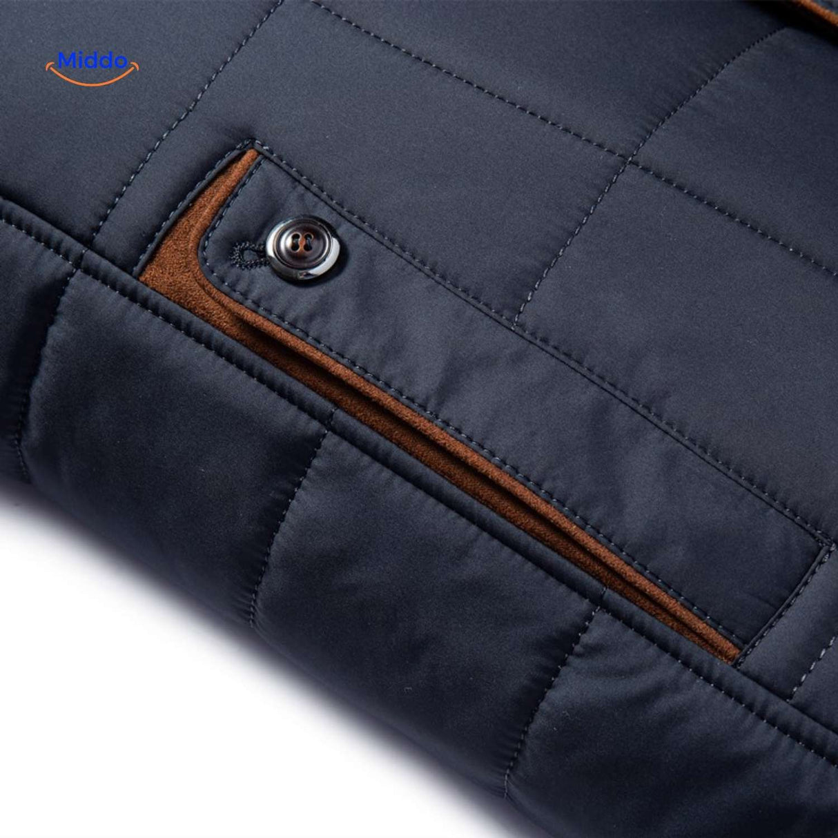 froston jas heren zakdetail met knop en stiksel www.middo.nl