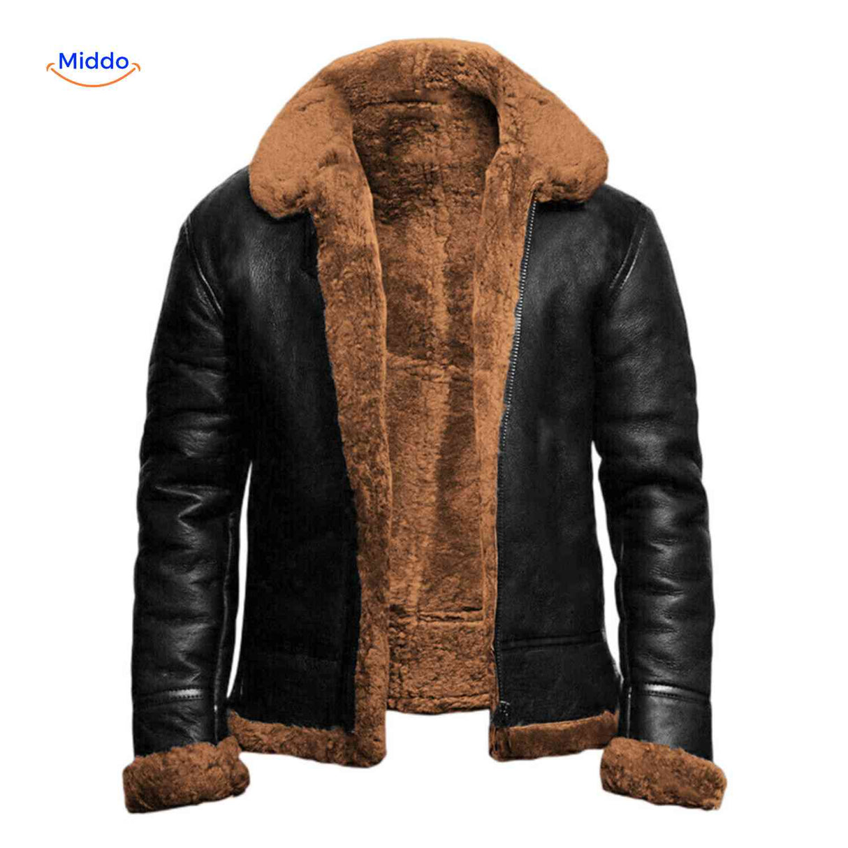 furvexo jas winterjas met zachte voering en brede kraag www.middo.nl