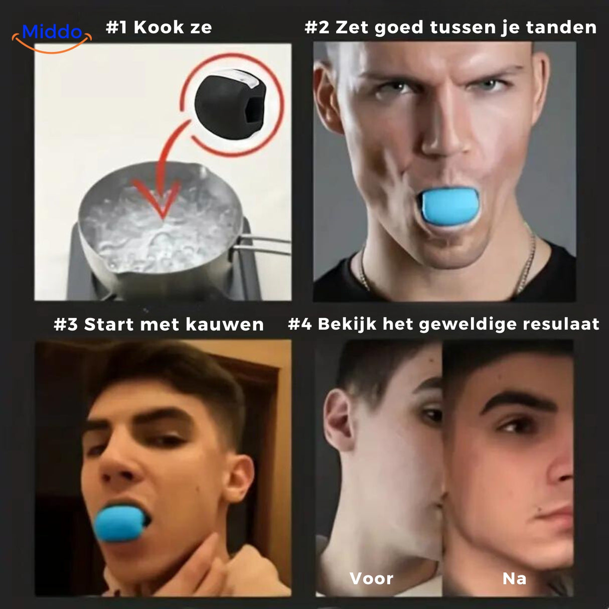 Stappenplan en uitleg van de KaakMaster pro van Middo