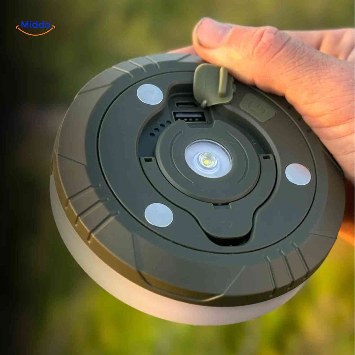 glowmate lamp met usb poort en heldere led zaklamp www.middo.nl