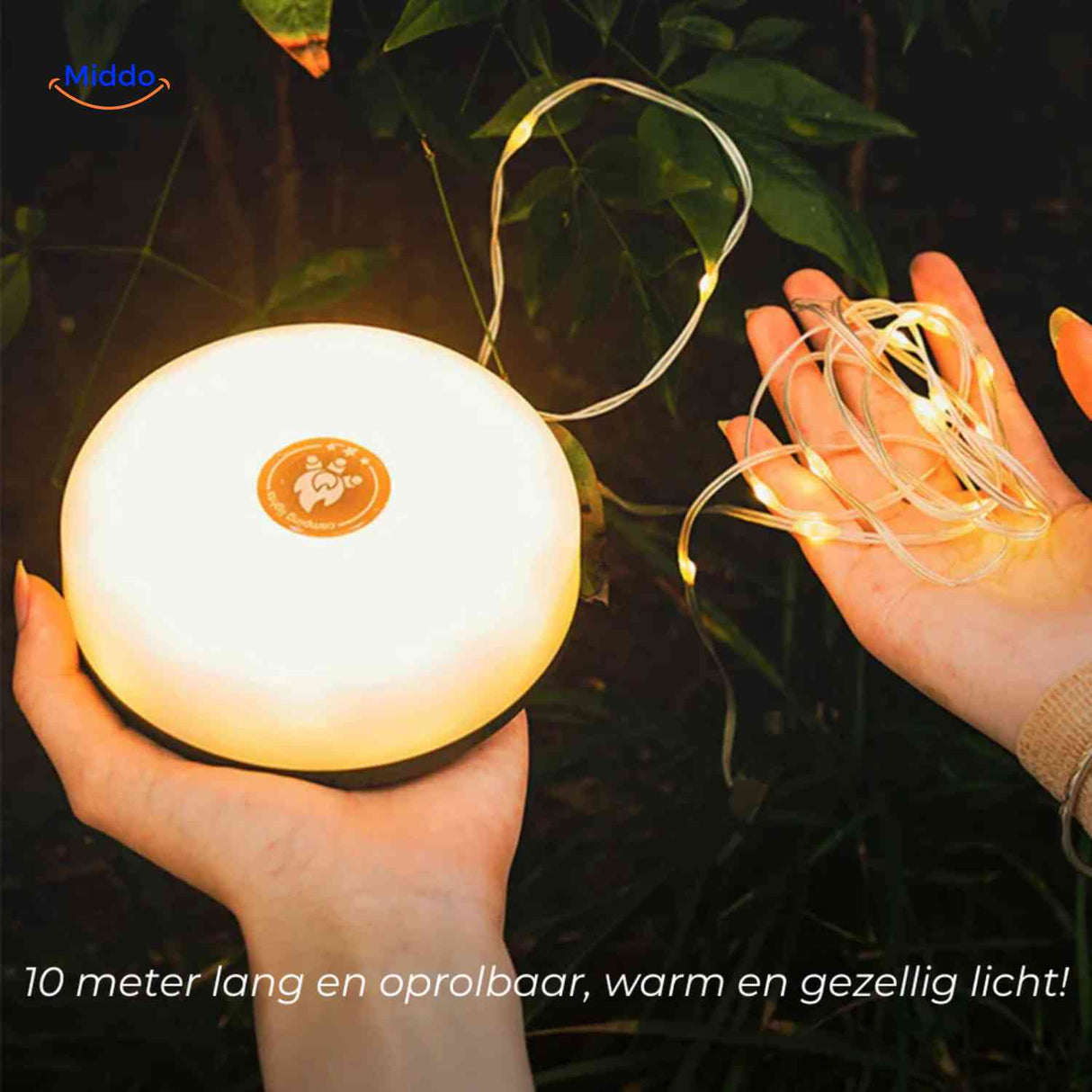 glowmate lamp oprolbare led snoer voor camping en tuin www.middo.nl