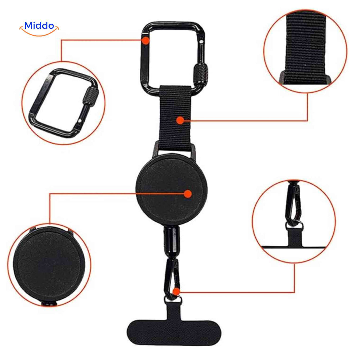 griplock houder telefoonhouder met onderdelenwww.middo.nl