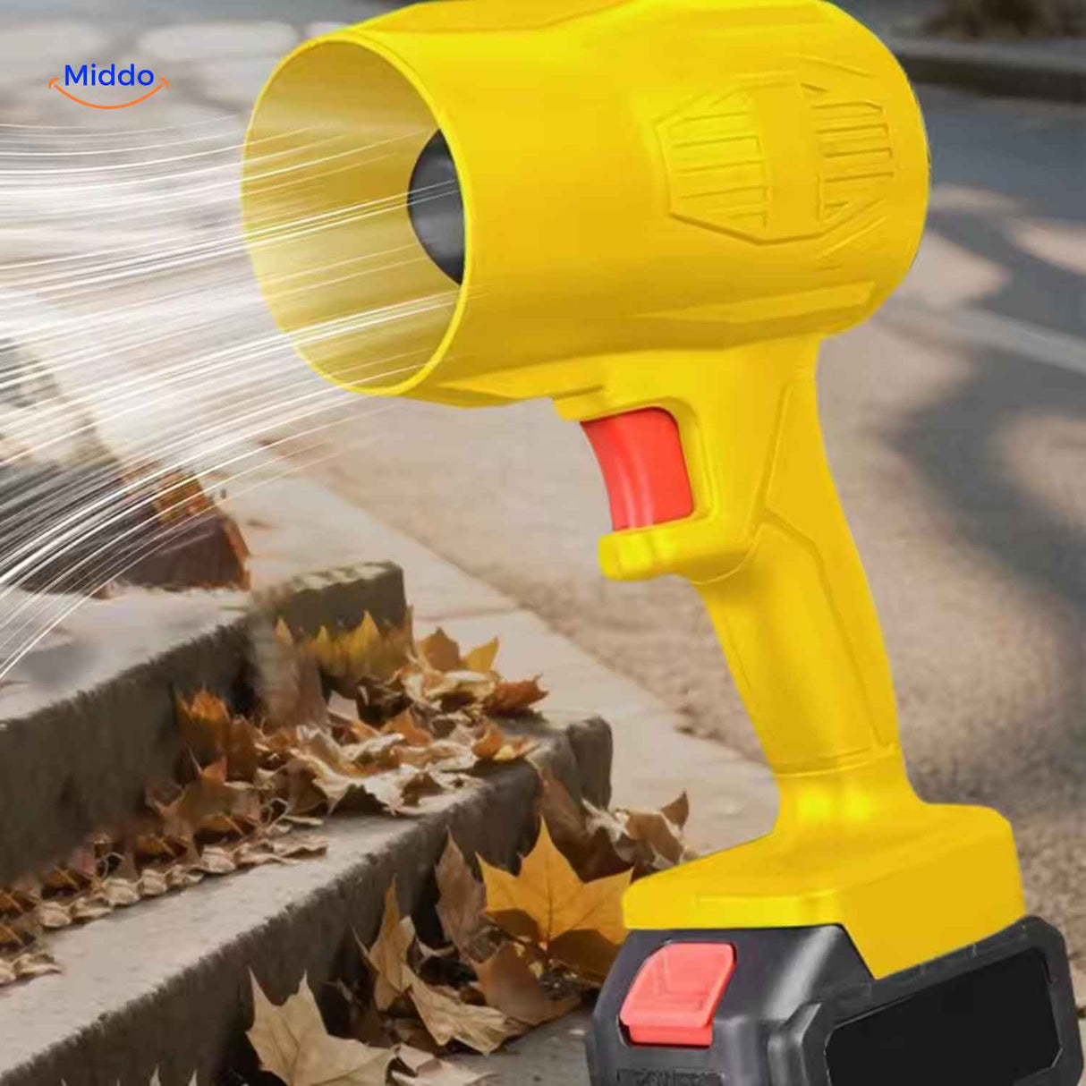 jetstorm blower batterijduur van 120 150 minuten hoge snelheid www.middo.nl