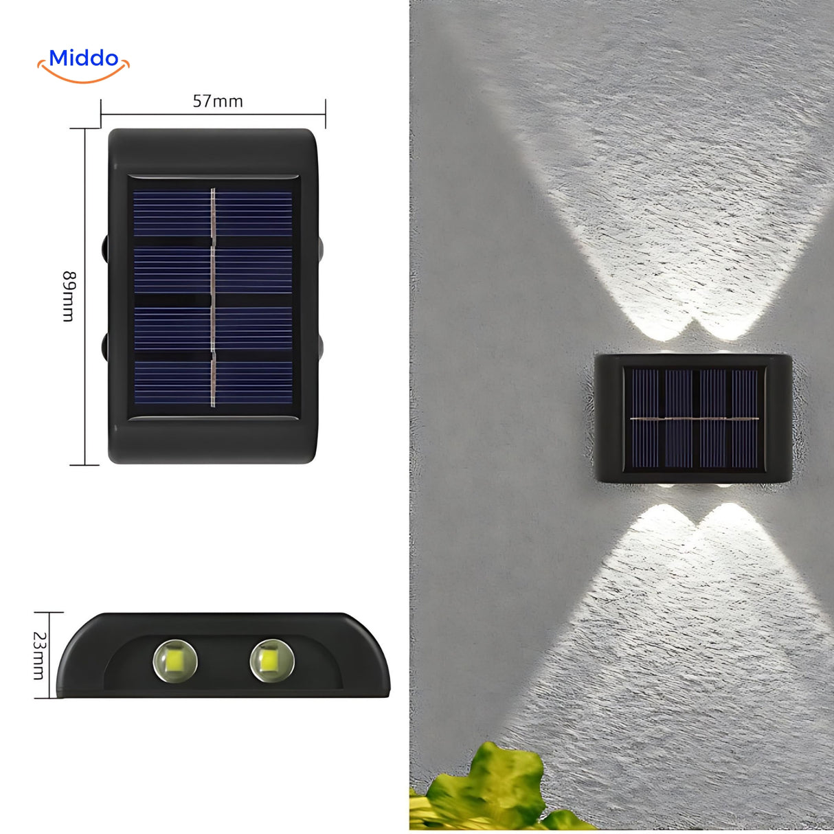 Lumibright™️ Solar Wandlamp Koel Wit