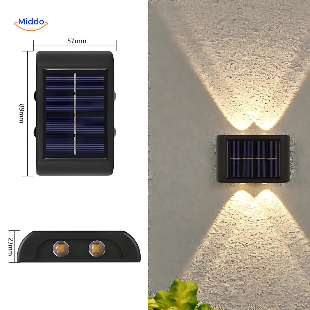 Lumibright™️ Solar Wandlamp Warm Wit