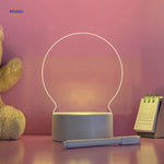 luminote bureau lamp ronde licht paneel met beer en kalender middo.nl