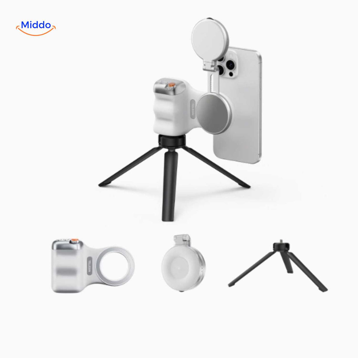 maggrip handle met statief voor stabiele content creatie www.middo.nl