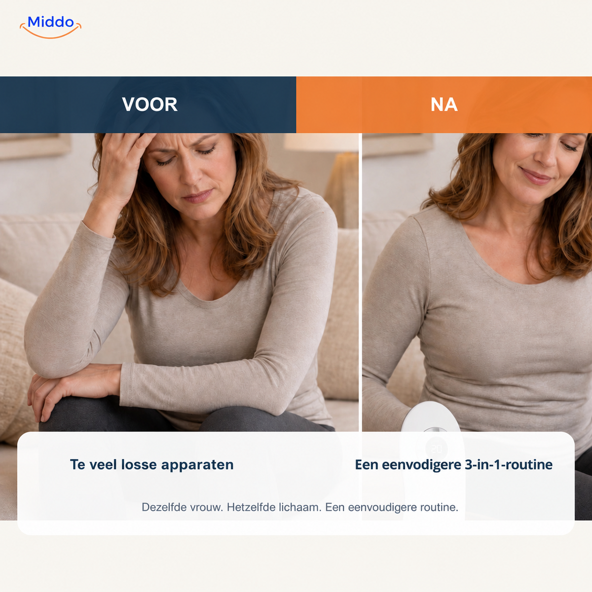 TrioGlow massageapparaat met zuigfunctie: vergelijking van losse apparaten en een gecombineerde routine.