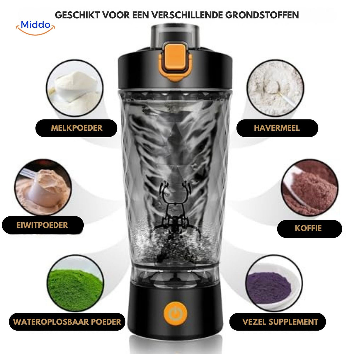 MixPro™ Shakerbeker | Oplaadbaar, automatisch mixen en draagbaar