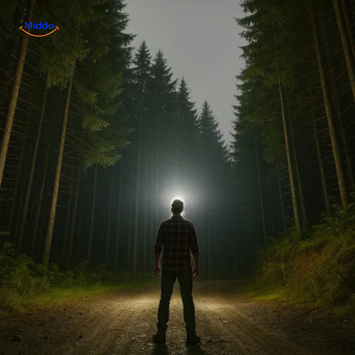 nightray hoofdlamp heldere lichtstraal in bos www.middo.nl
