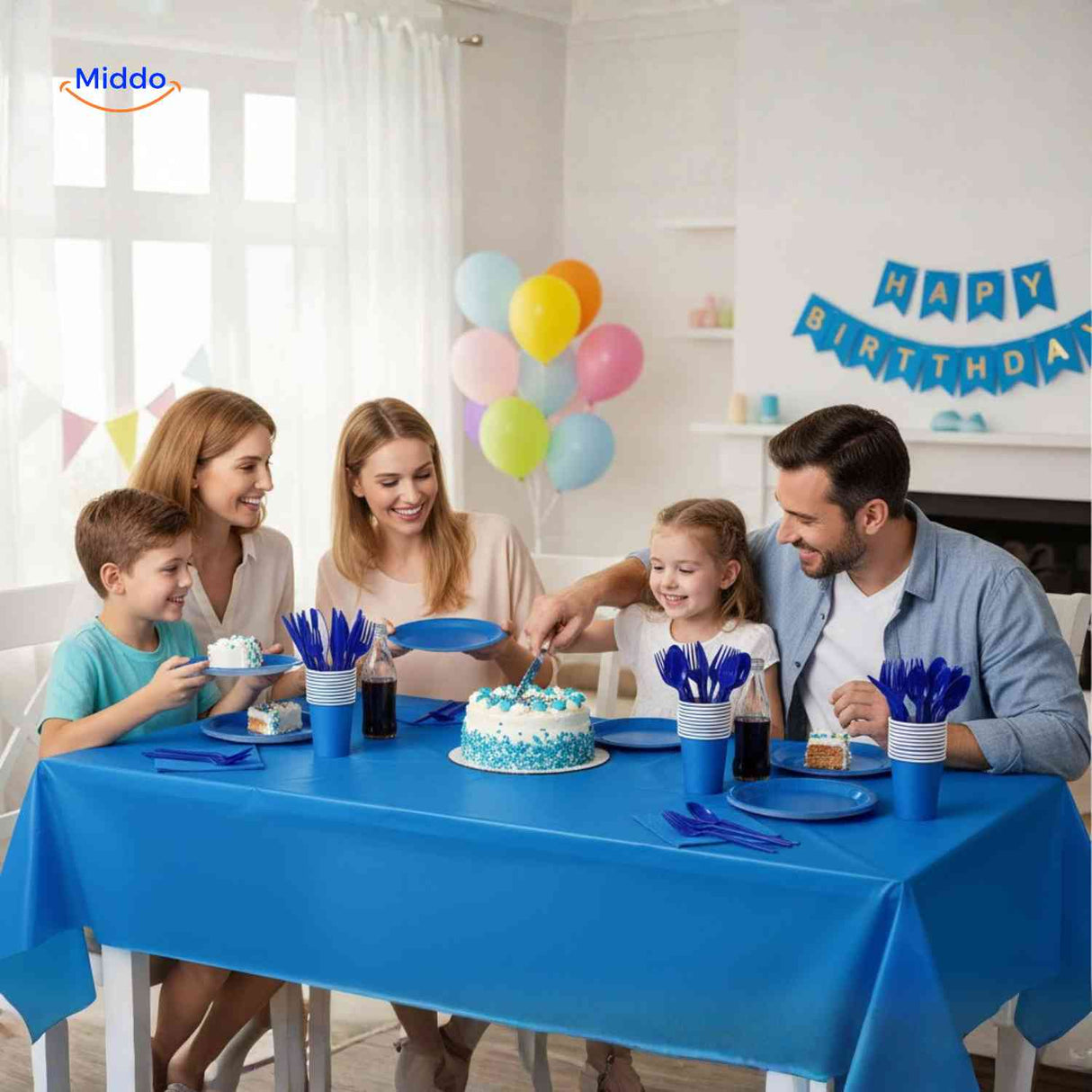 partylux bordenset feest bordenset met bekers en bestek www.middo.nl