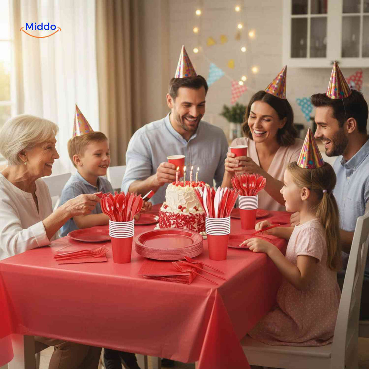 partylux bordenset verjaardag feest servies set tafel aankleding www.middo.nl