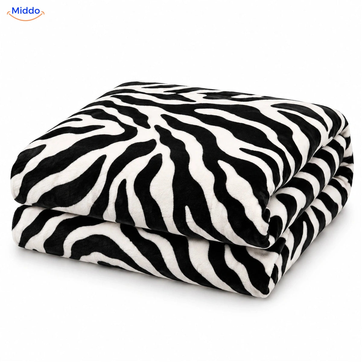 Fluwelen pluche dekbedovertrek - Zebraprint