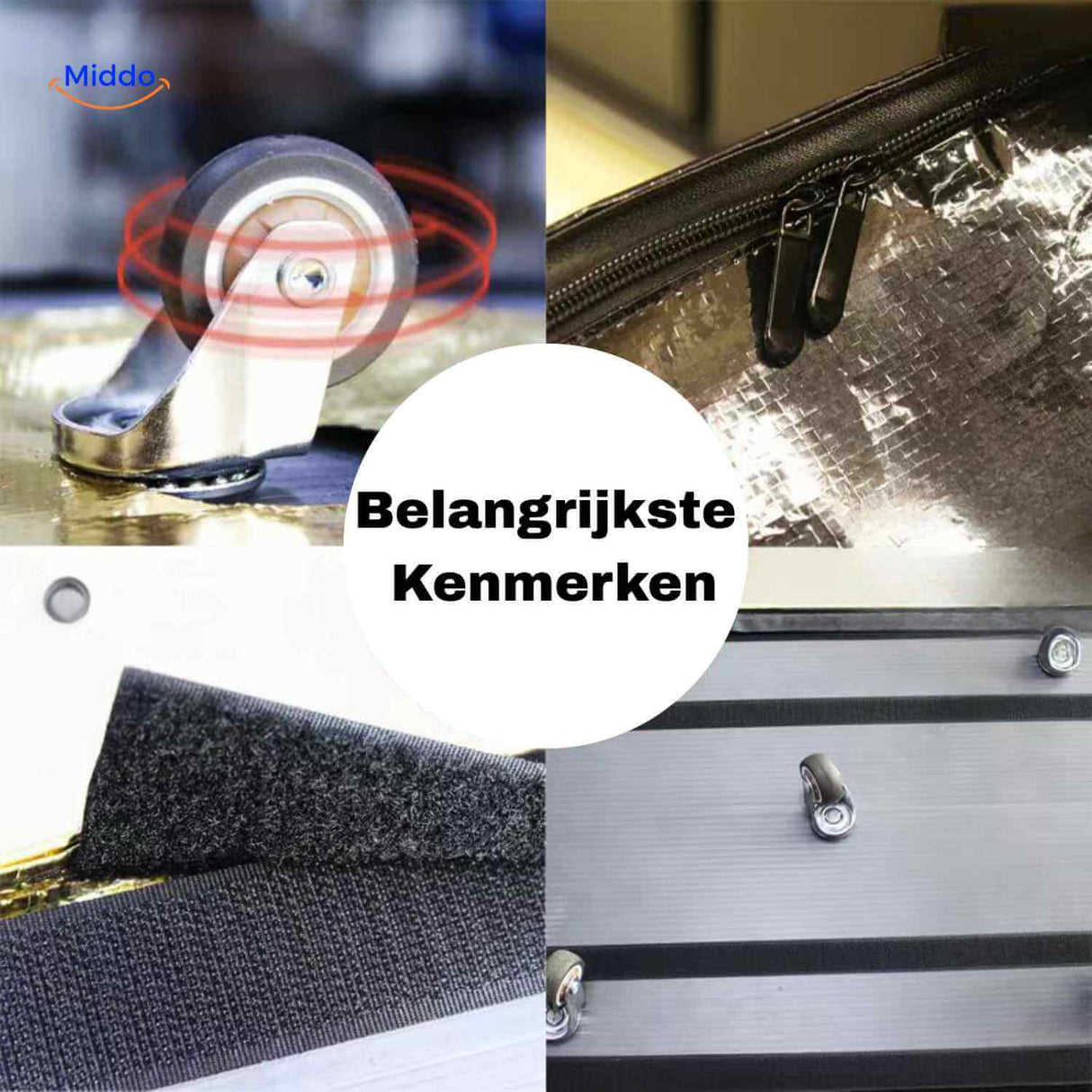 rollexa trolleytas kenmerken wieltjes ritssluiting klittenband ondersteuning www.middo.nl