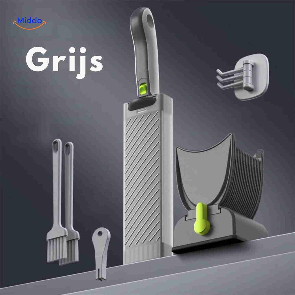 slicora vlees snijset compleet keukenhulpstuk in grijs met alles in een snijoplossing www.middo.nl