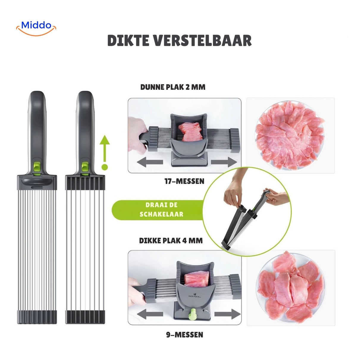 Slicora™ Vlees Snijset | Handmatig, Dunne Plakken & Multi-functie