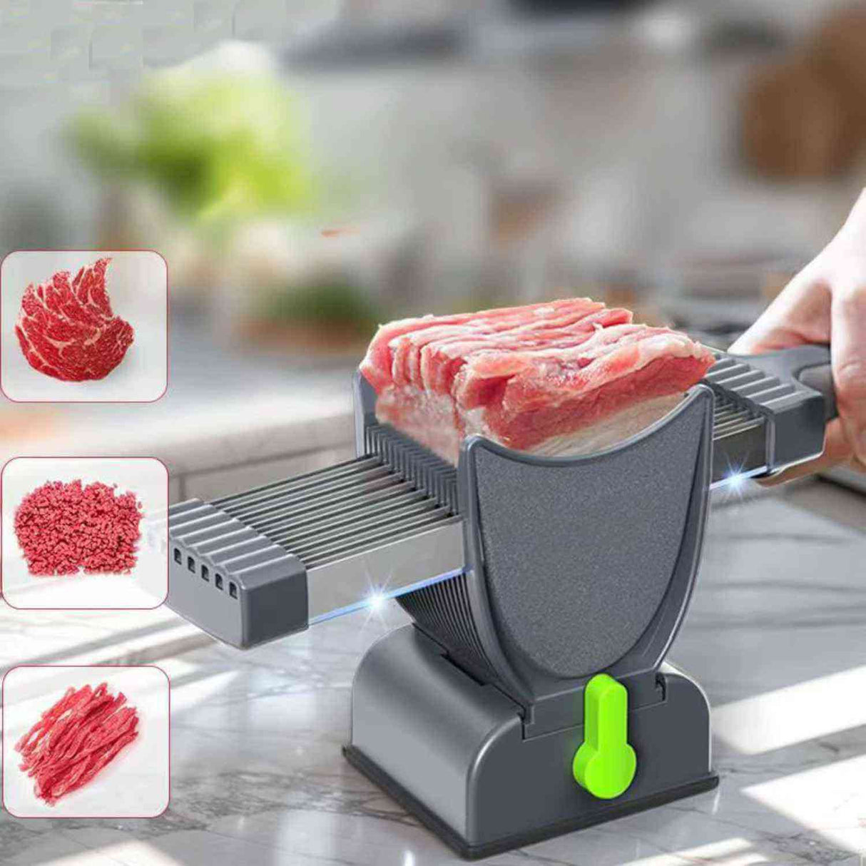 slicora vlees snijset perfecte dunne plakken en gehakt creatie www.middo.nl