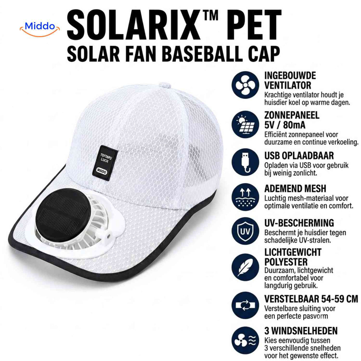 solarix pet productoverzicht zonneventilator pet www.middo.nl