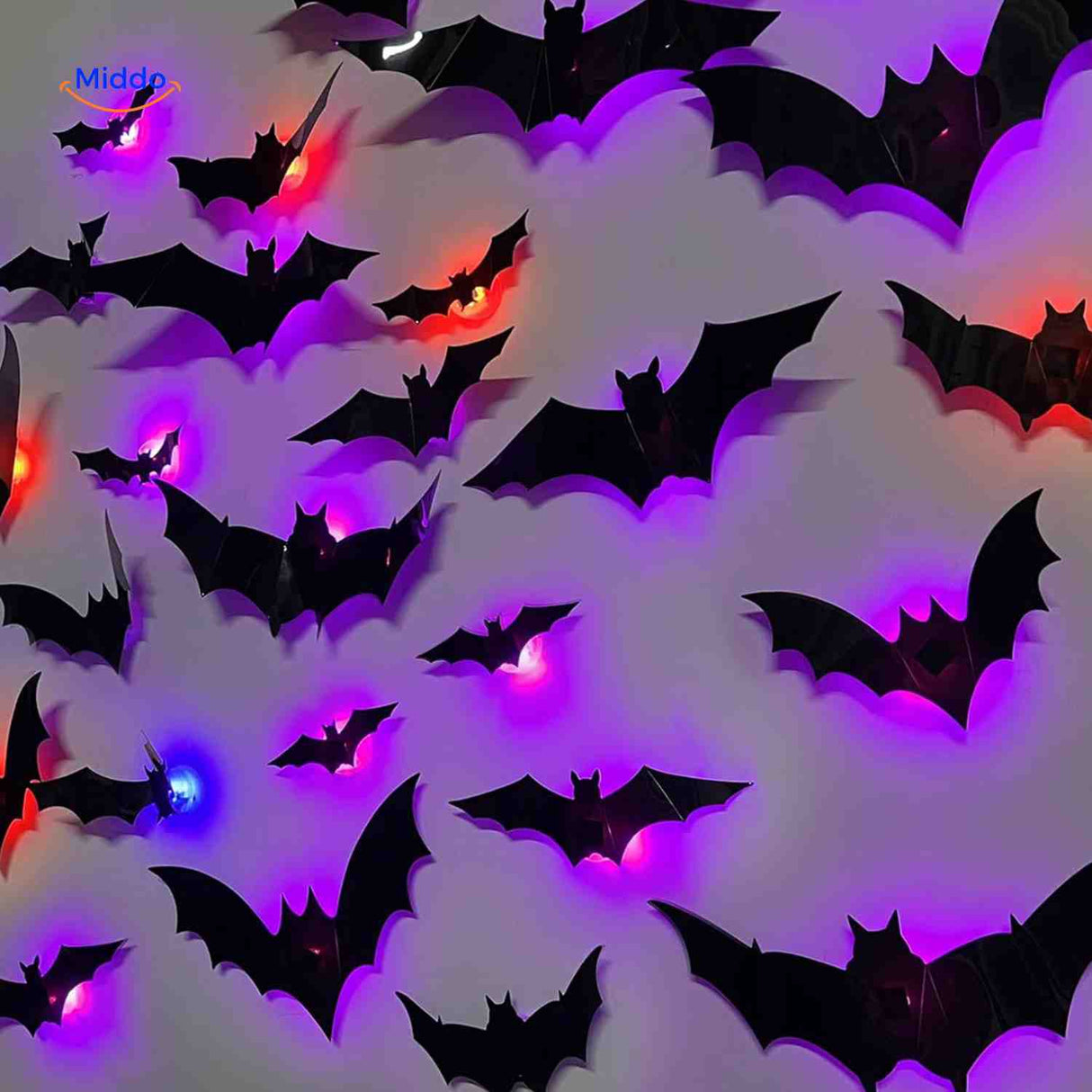 spooklight lamp 3d vleermuis led halloween decoratie www.middo.nl