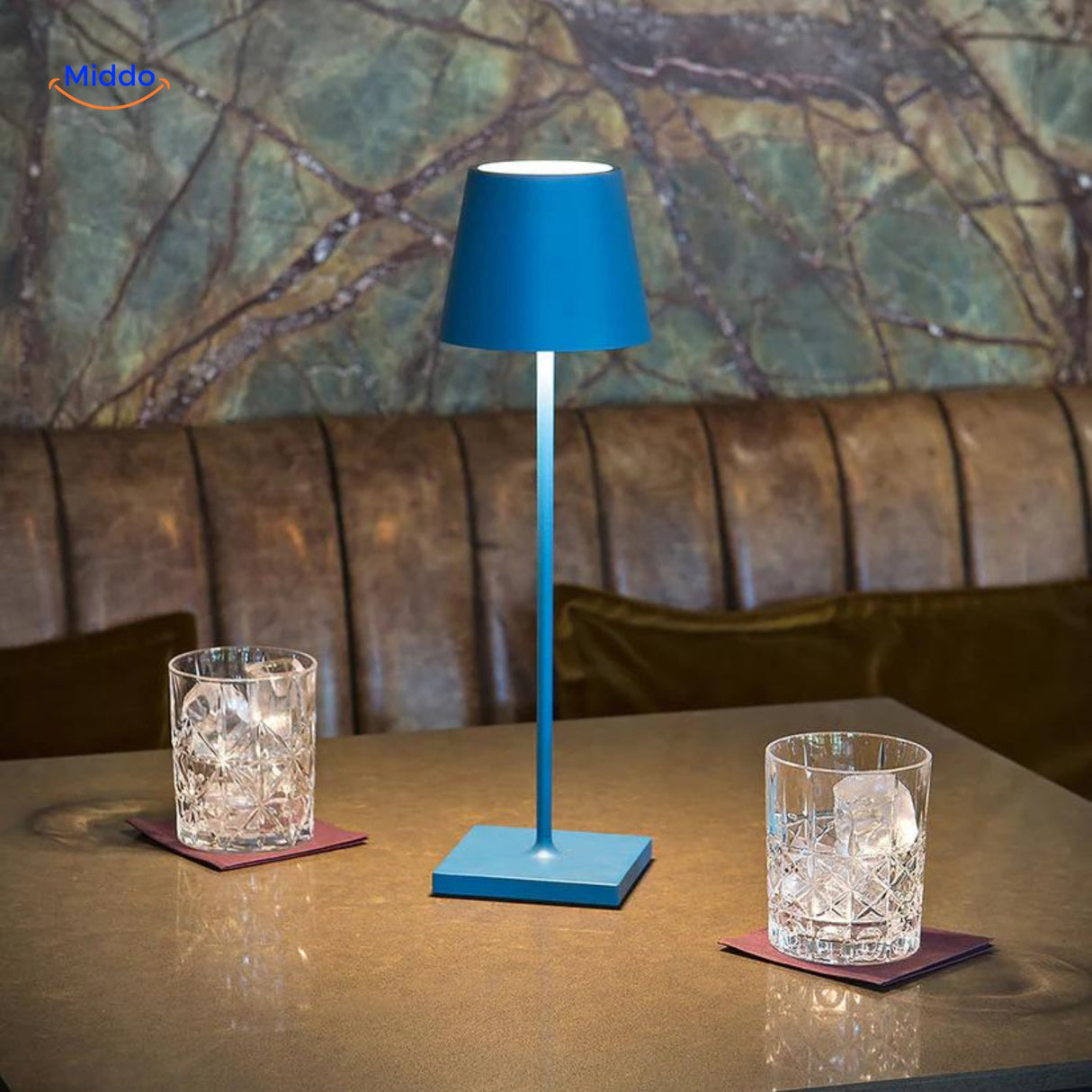Stijlvolle Blauwe Lumiset Tafellamp