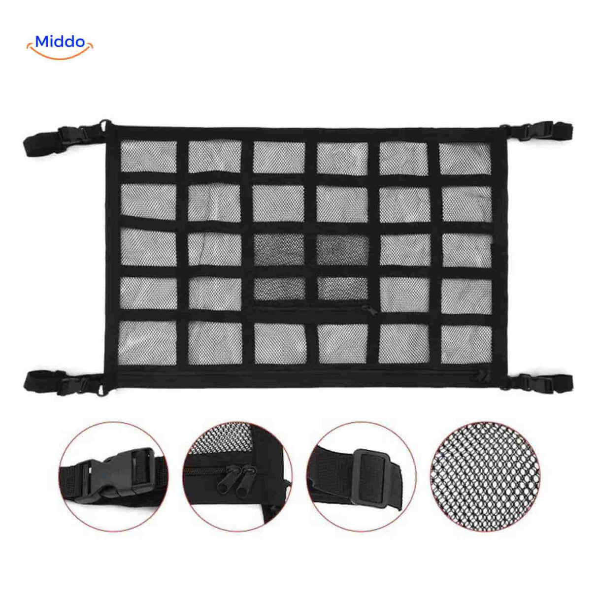 storixa netbag daknet met multivakjes en gespen www.middo.nl
