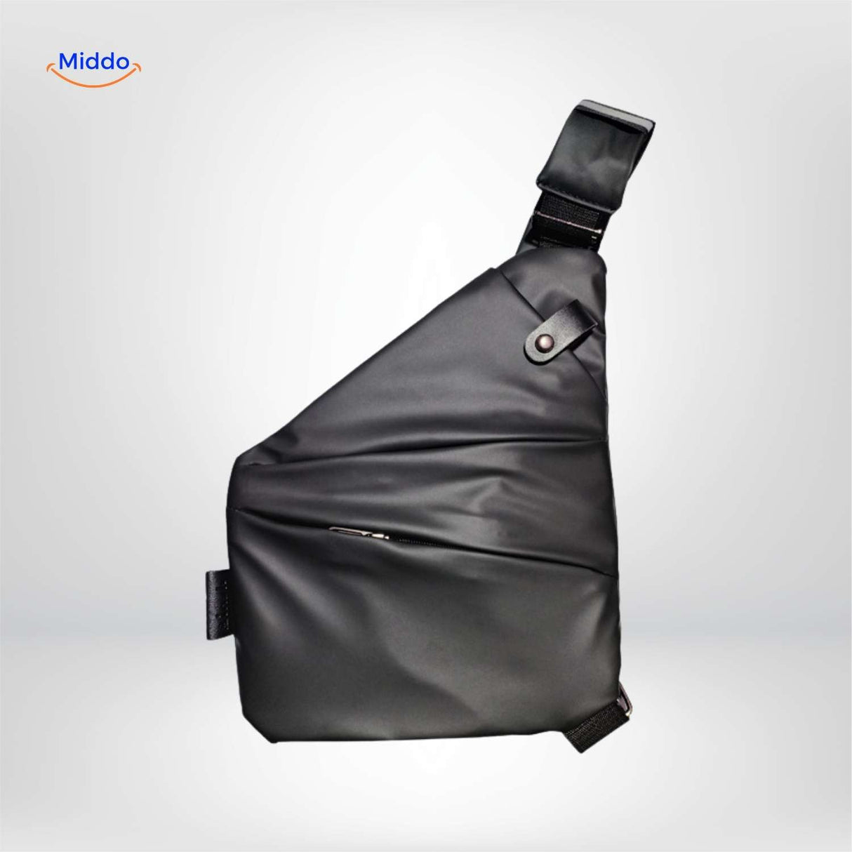 stratos borsttas unisex slingbag mat zwart links www.middo.nl
