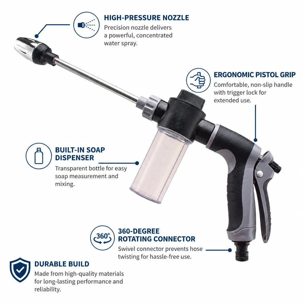 T8™ Hogedruk Waterpistool functies overzicht