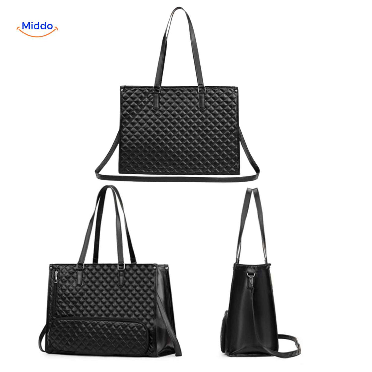 totezia tas zwart voorzijde zijaanzicht en achterkant www.middo.nl