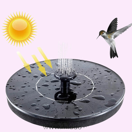Fontein op zonneenergie die een vogel aantrekt www.middo.nl