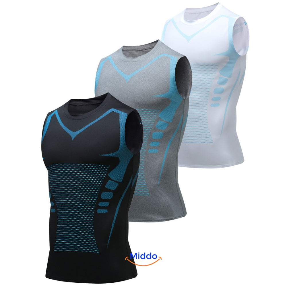 3 Kleuren VitaBoost PowerVest van www.midddo.nl die helpt met afvallen en houding