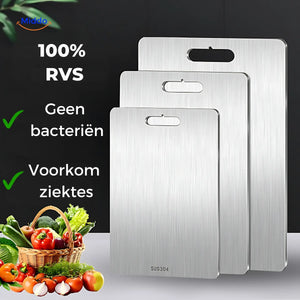 SafeCut™ RVS Snijplank - Stop met Micro Plastic & Bacteriën Eten!