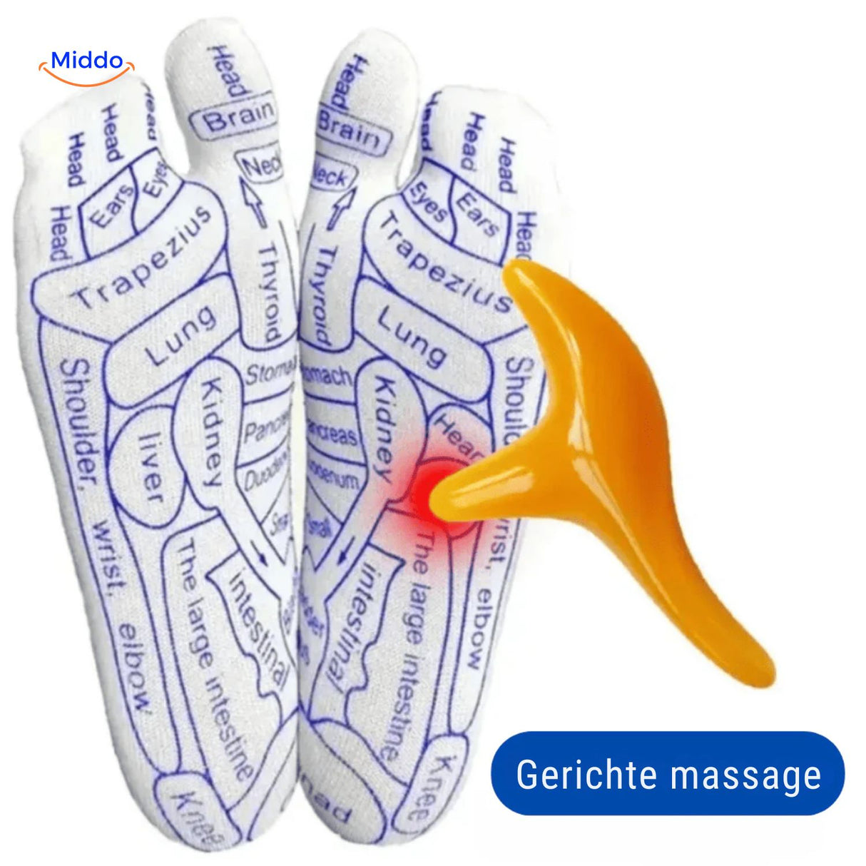 Acupoint Sokken gerichte massage therapie www.middo.nl
