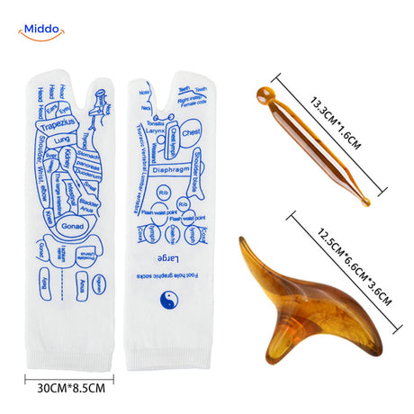 Acupoint Sokken gezondheids therapie groottes massage www.middo.nl