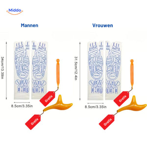 Acupoint Sokken mannen vrouwen verschil grootte www.middo.nl